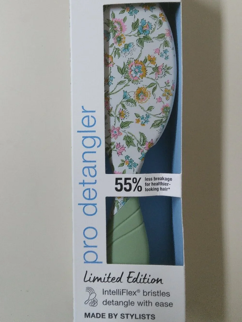 NIB Wet Brush Pro Detangler Hair Brush - Limited Edition Garden Party - Green